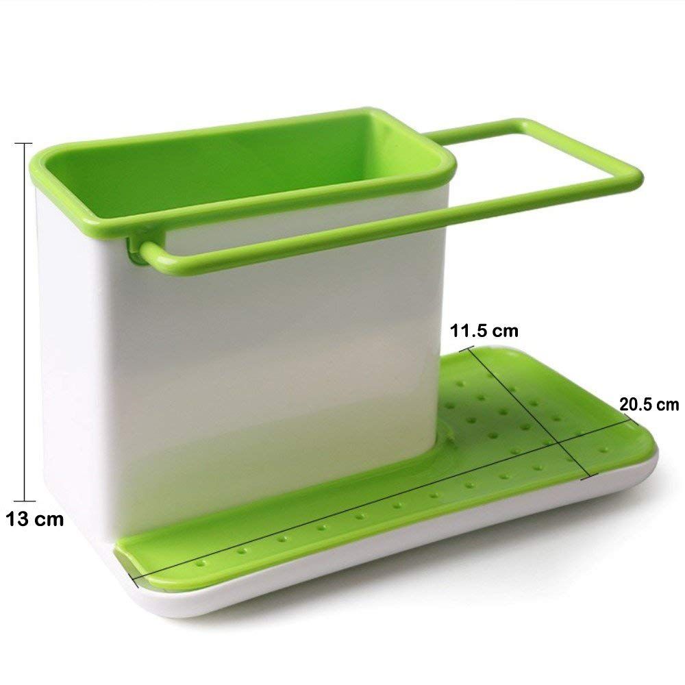  3 IN 1 Kitchen Sink Organizer for Dishwasher Liquid, Brush, Cloth, Soap, Sponge, etc.
