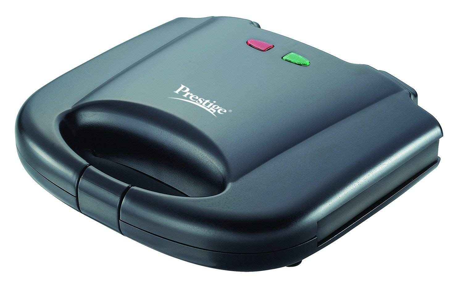  Prestige PGMFB 800 Watt Grill Sandwich Toaster with Fixed Grill Plates,Black