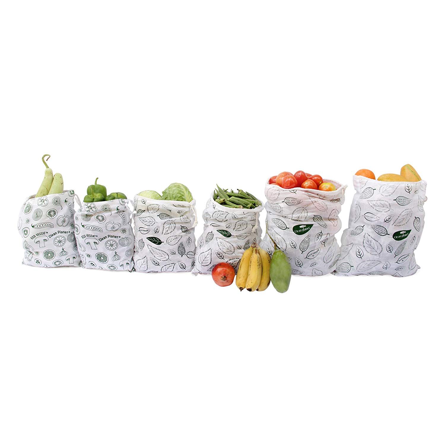 Eco-Friendly Natural Cotton Fruits & Vegetables Storage Bag