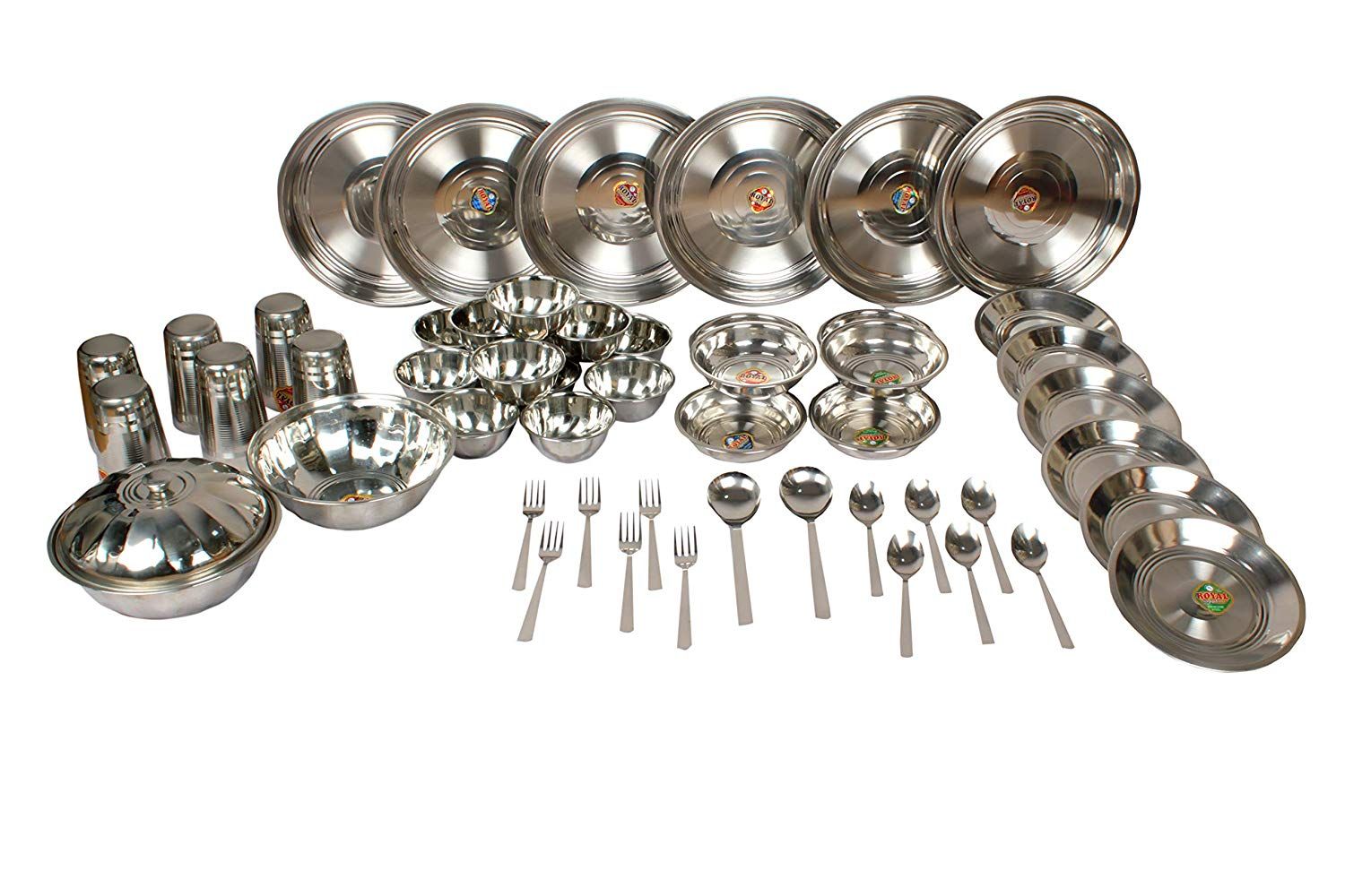 Royal Sapphire Stainless Steel Dinner Set 53 pcs